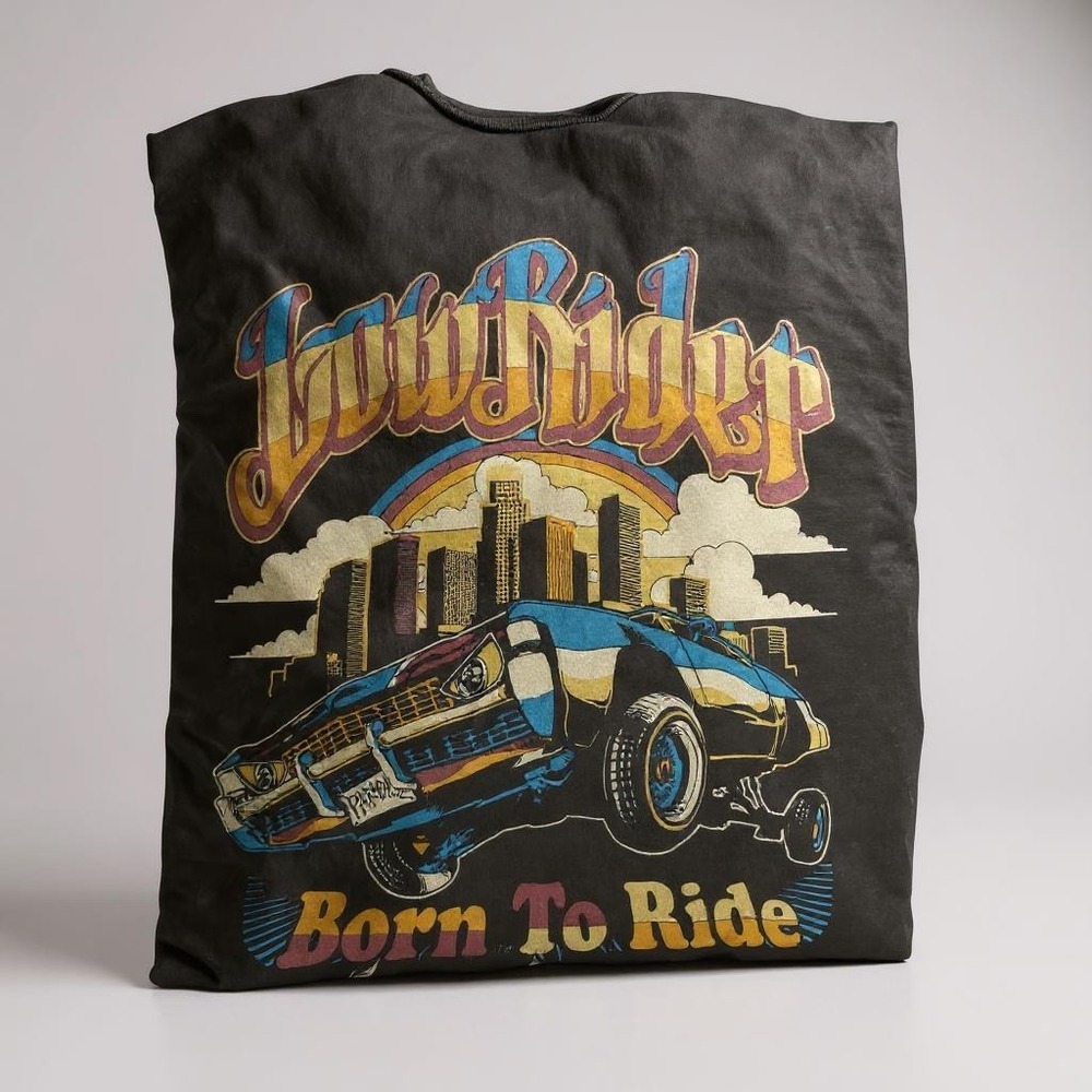 Lotus Fashion Low Rider Born To Ride Graphic T-Shirt‎ Mens Size L